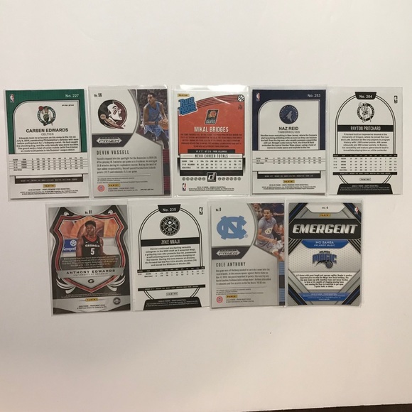 Panini NBA Rookie Basketball Card Lot (9) Prizm - Picture 5 of 6